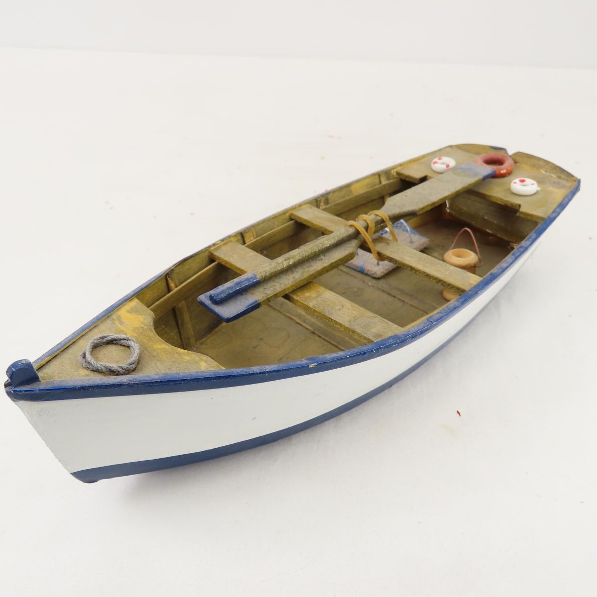 3 Vintage Wooden Boat Models - 10-10.5"