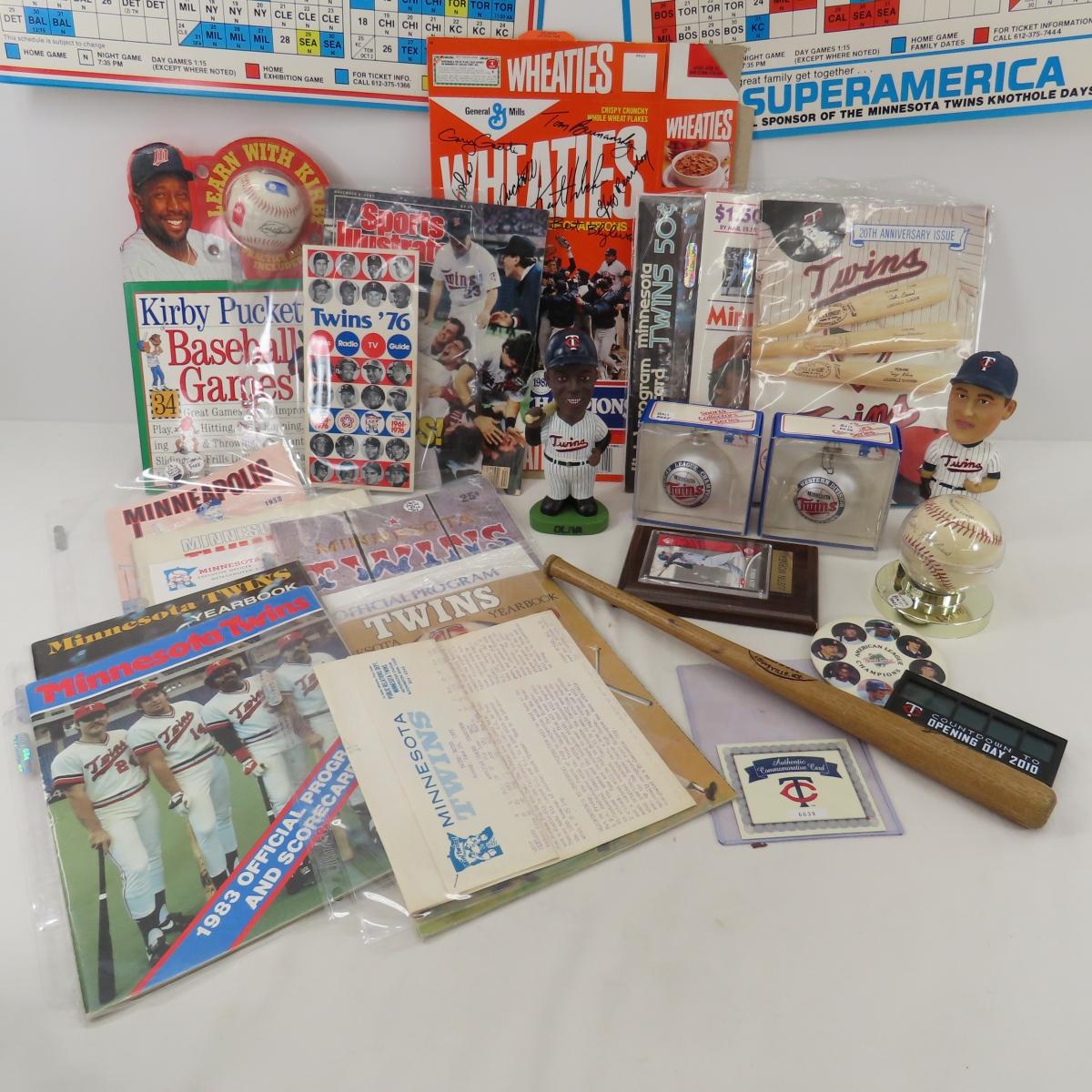 MN Twins Collectibles- Bobblehead, Programs