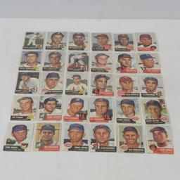 30 Nice 1953 Topps Baseball Cards- Hi Numbers