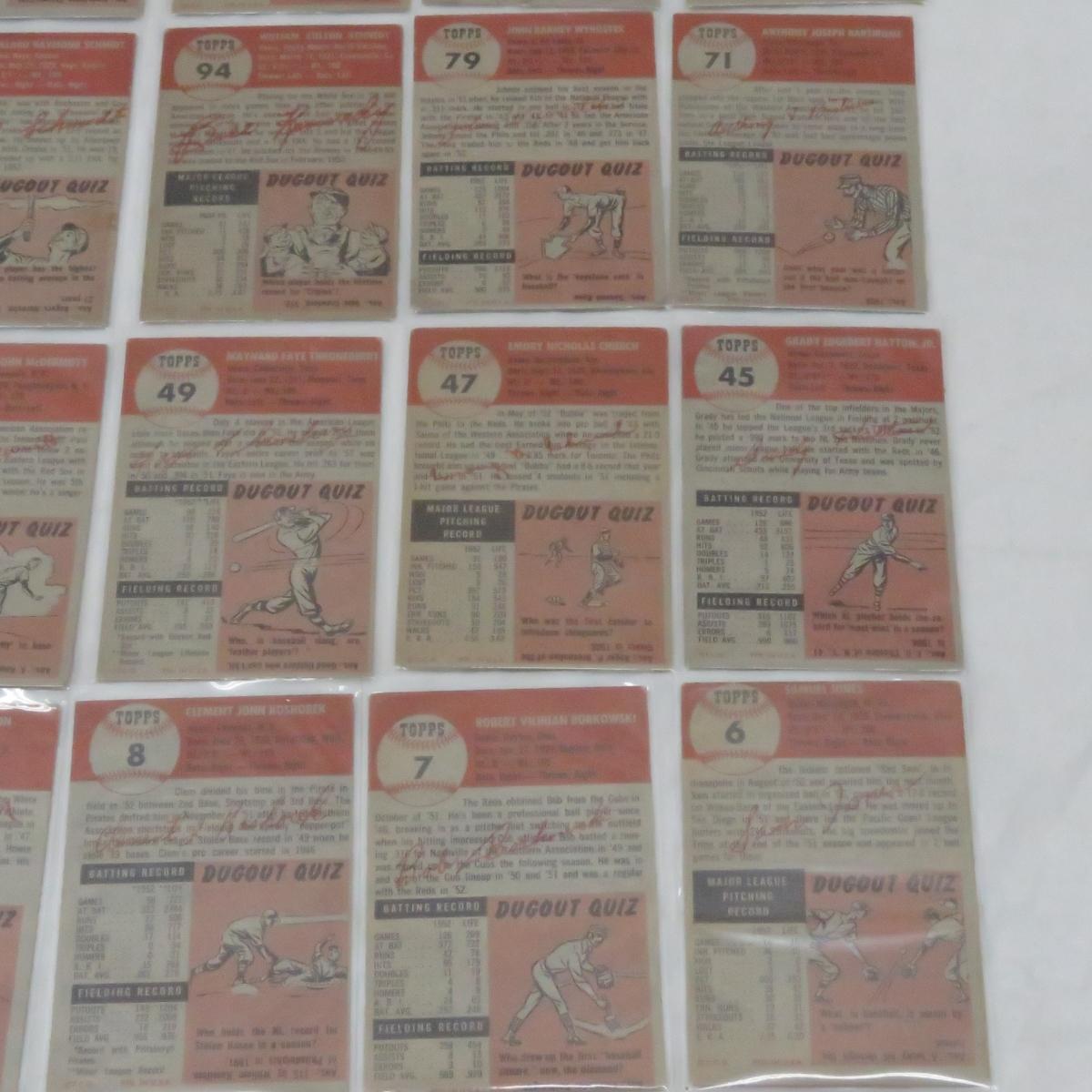 30 Nice 1953 Topps Baseball Cards- Hi Numbers