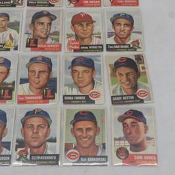 30 Nice 1953 Topps Baseball Cards- Hi Numbers