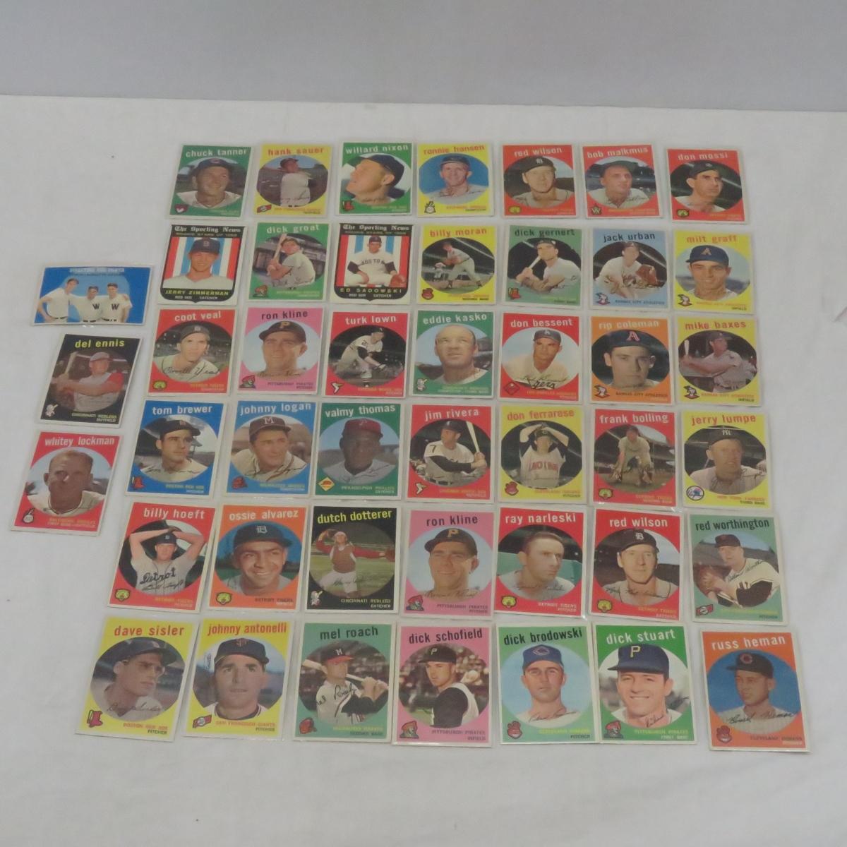 45 Nice 1959 Topps Baseball Cards