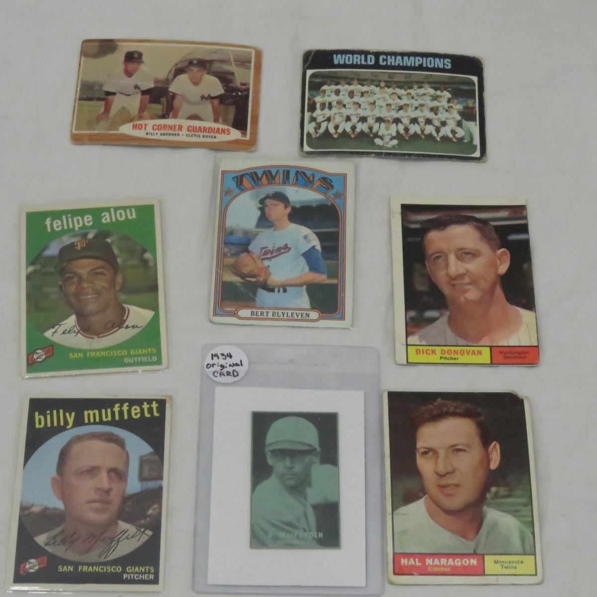 1934-1970 Baseball Cards