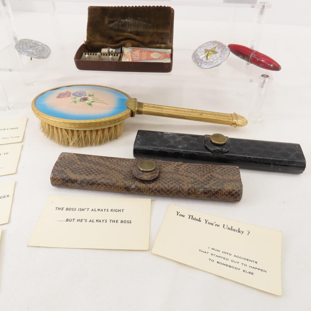 Antique Razors, Lighters, Brush & More