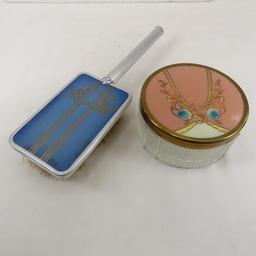 Antique Manicure Sets, Brush & Powder Jar