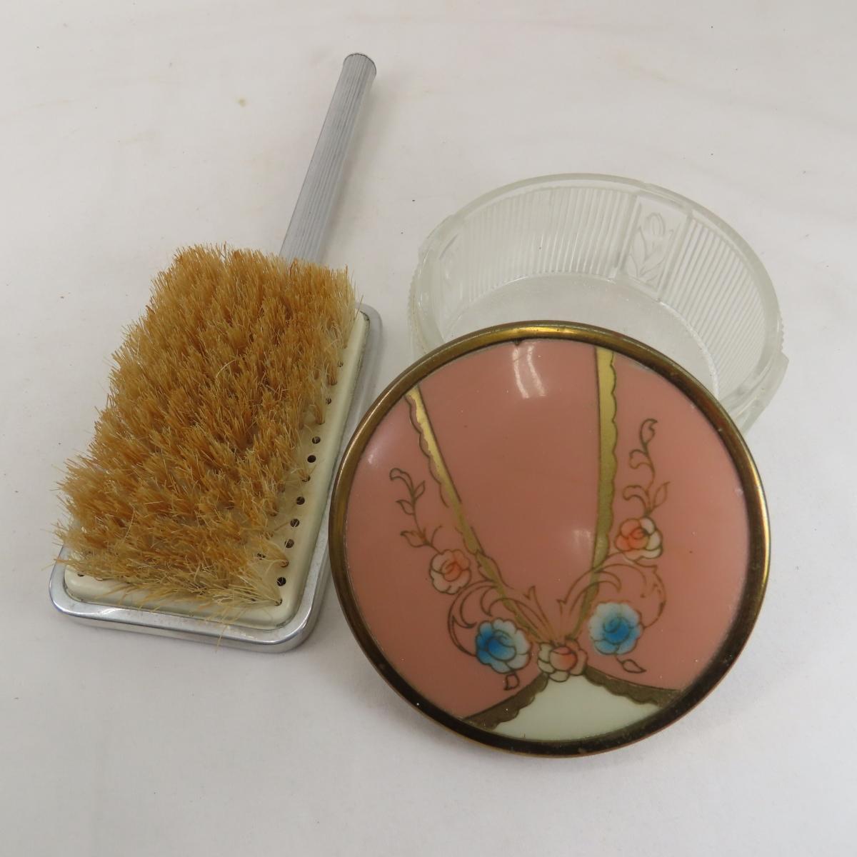 Antique Manicure Sets, Brush & Powder Jar