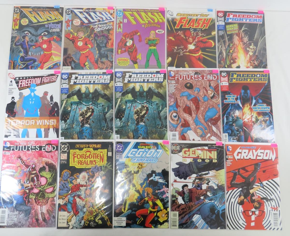 115 DC F-G Comics- Flash, Grayson, Green Lantern