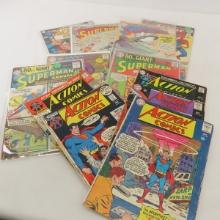 12 10-25¢ Superman & Action Comic Books