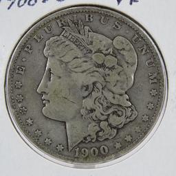 1900 O & 1902 Morgan Silver Dollars