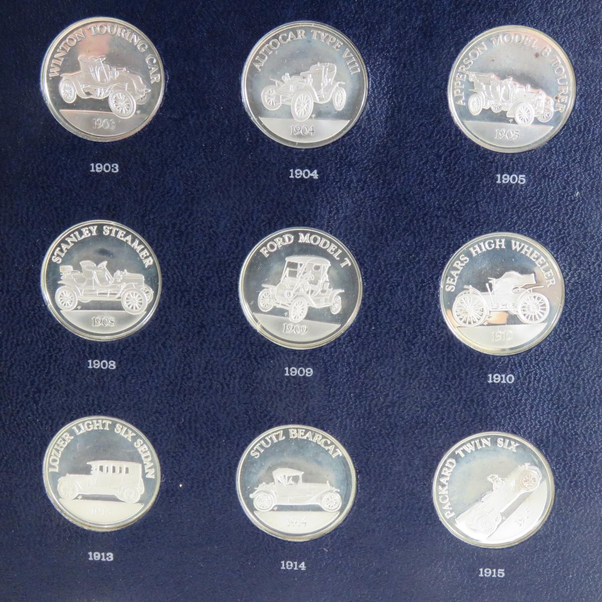 Franklin Mint Antique Car Coins - Sterling Silver