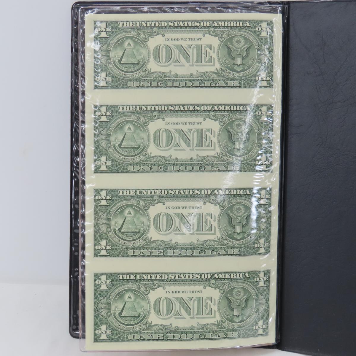 4 1995 $5 & 4 2003 A $1 Uncut Notes in Folios