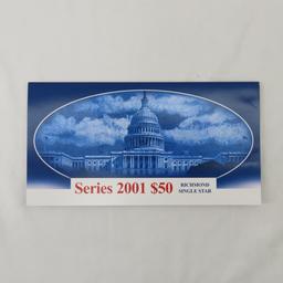 Series 2001 A $50 Richmond Single Star Note