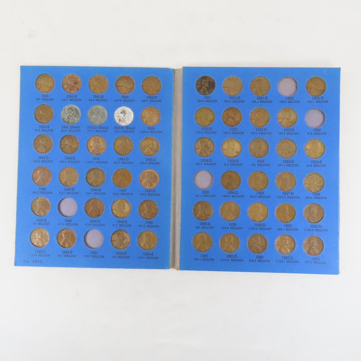 Lincoln Wheat Cent books in safe