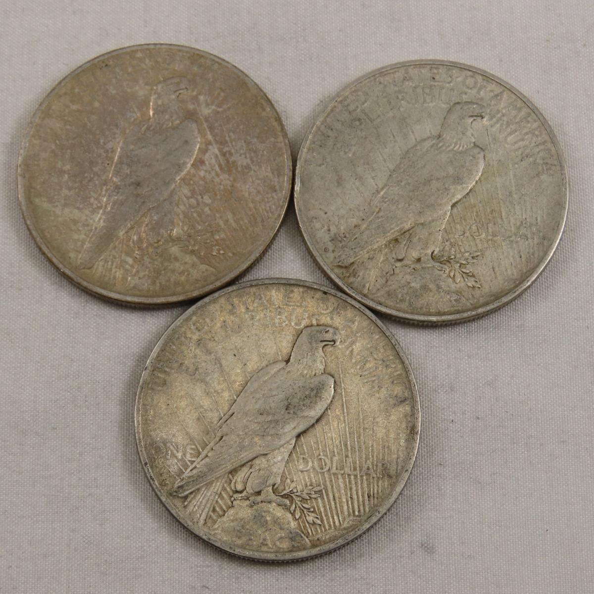 1924 & 1926 Dx2 Peace Silver Dollars