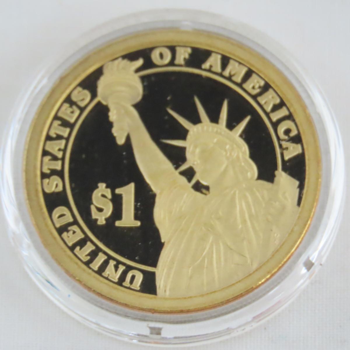 42 Presidential Dollars with proof & signature set