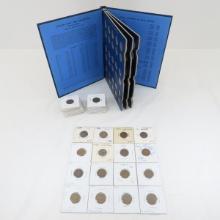 45+ carded Pennies & 1909-1940 Partial book