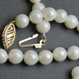 14kt Gold & Pearl Earrings, 4 Necklaces & Bracelet