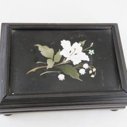 Antique Pietra Dura Wooden Box