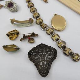 Antique Jewelry in Wood Jewelry Drawer