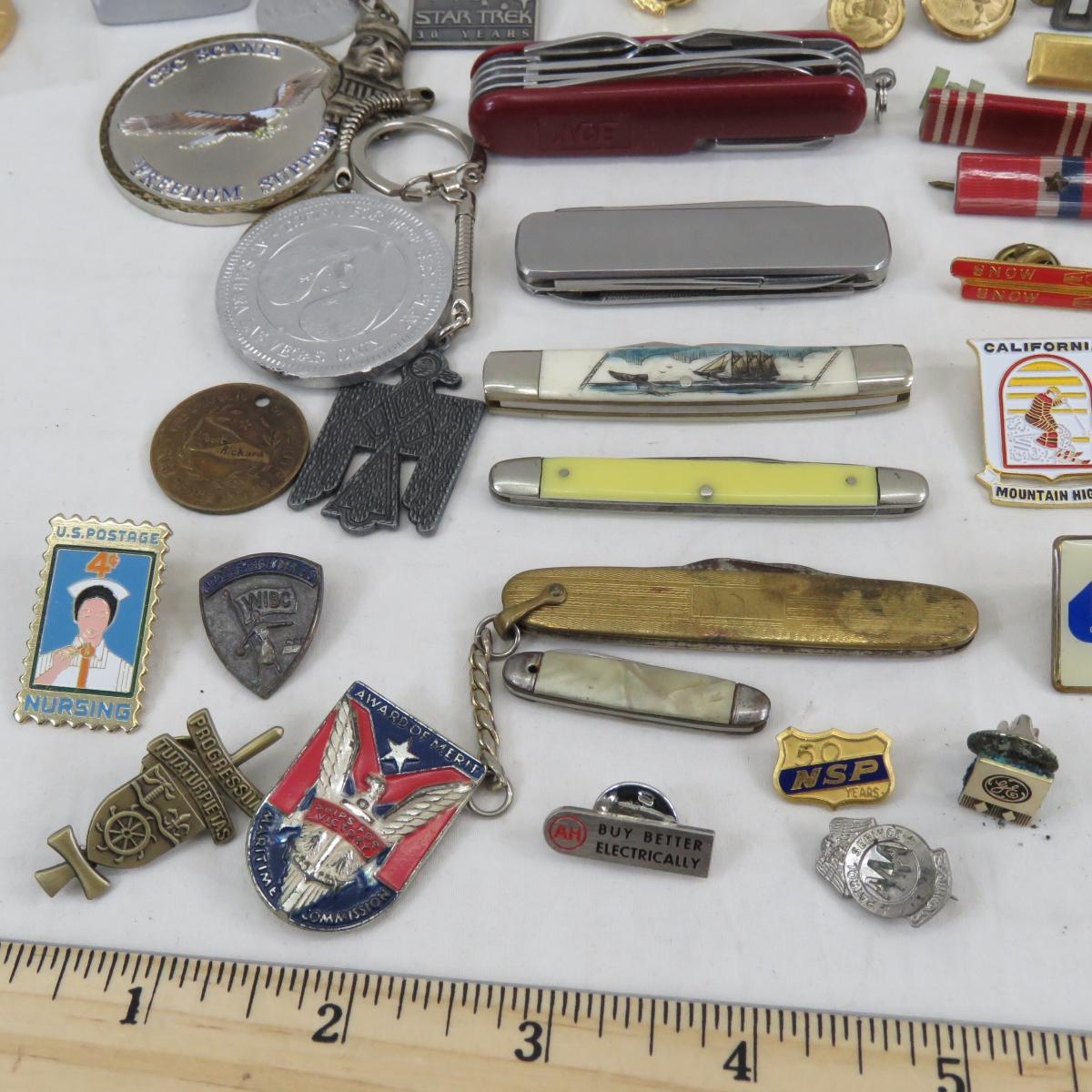 Pocket Knives, Key Chains, Fraternal Pins & More