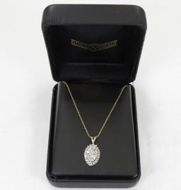 14kt Yellow Gold Necklace & Diamond Pendant