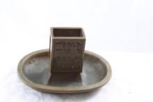 WW2 CVNY 1941-1945 Brass Matchbox Holder Ashtray