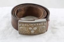 WW2 1945 Phillipines Belt & Buckle R.J. Marren