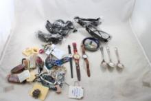 Jewelry, Wristwatches, Worlds Fair Tray & Spoon ++