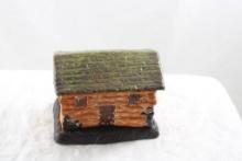 Black Americana Log Cabin Incense Burner