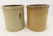 2 1 Gallon Minnesota Stoneware Crocks- bottom mark