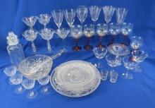 Antique & vintage glass stemware & serving pieces