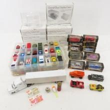 Assorted 1:64 Diecast Cars & 42 Display Cases
