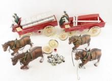 2 Vintage Budweiser Beer Wagon Models