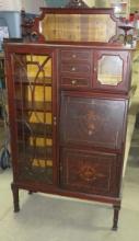 Antique Secretary with Mirrors & Glass Door