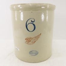 6 Gallon Red Wing Union Stoneware Crock