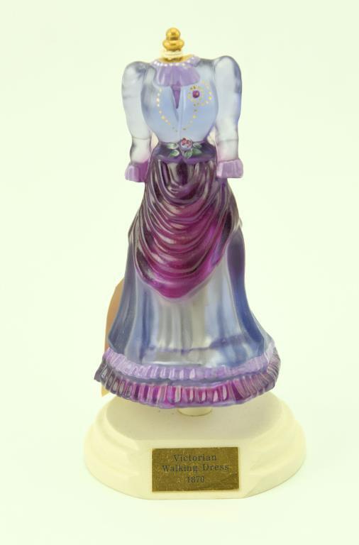 Lot #16- 4pc Fenton figural dress lot to include: 1910 8” Gibson girl, 1925 8” Flapper, 1870