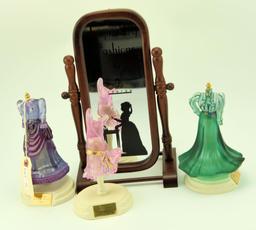 Lot #16- 4pc Fenton figural dress lot to include: 1910 8” Gibson girl, 1925 8” Flapper, 1870