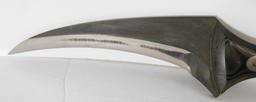 Lot #105A - Assassin Curved blade knife with 8” blade and sheath