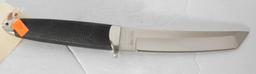 Lot #105E - Cold Steel Master Tonto San Mai knife in black leather sheath