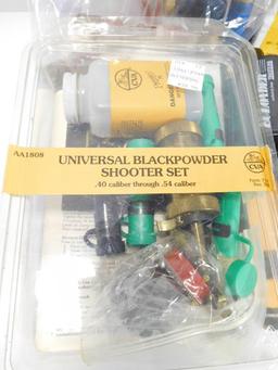 Lot #105L - Entire bag full of black powder shooting supplies (most new in packaging) to  include: