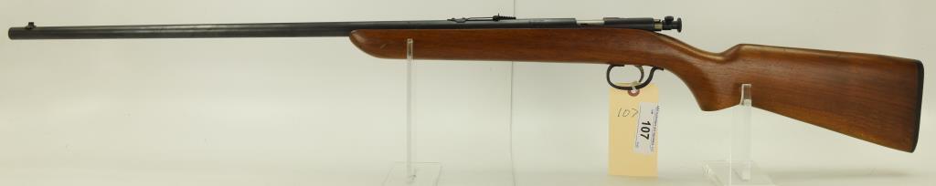 Lot #107 - Remington Mdl 41 Targetmaster Bolt  Action Rifle .22 Cal SN# 313493~~ 27" BBL.  44"