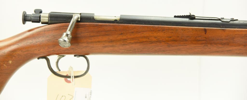 Lot #107 - Remington Mdl 41 Targetmaster Bolt  Action Rifle .22 Cal SN# 313493~~ 27" BBL.  44"