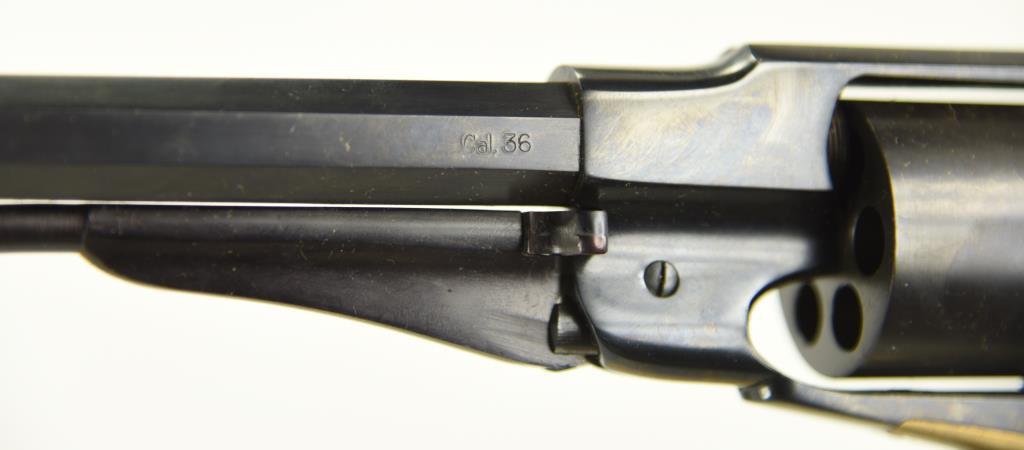 Lot #120 - Navy Arms Mdl New Remington Revolver Repro .36 Perc SN# 1424~~ 6.5” BBL,  New in Box,