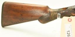 Lot #126 - Leader Mdl SxS Hammer Shotgun 12  Ga SN# 321459~~ 30” BBL, 46.5” OAL. Badly  cracked/