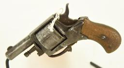 Lot #152 - Unk. Maker (Belgian?) Mdl Small DA  Revolver w/Folding Trigger .30 RF +/- SN#  14~~ 