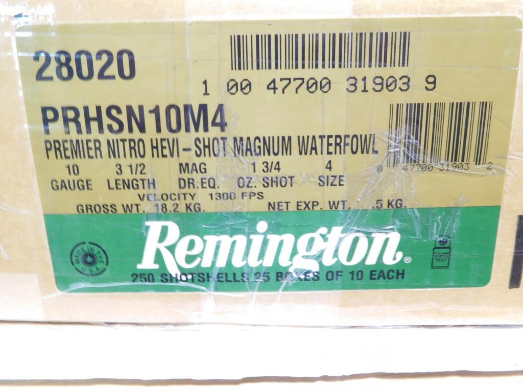 Lot #15A -  Full case (24) boxes of Remington Premier 10 gauge 3 ½” Hevi-Shot #4 shot