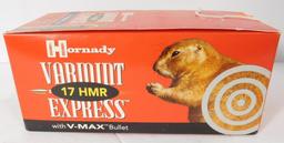 Lot #15K - Case of Hornady Varmint Express .17HMR  V-Max (500 rounds total)