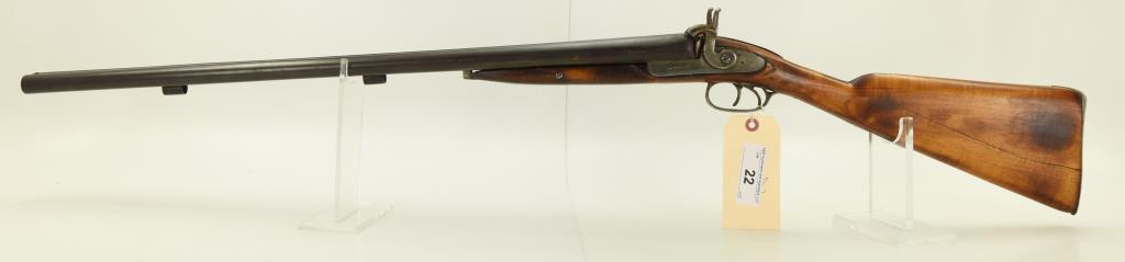 Lot #22 - Manton Mdl SxS Percussion  Shotgun 12 Ga SN# None~~ 28" BBL, 44" OAL,  Ext. Hammers,