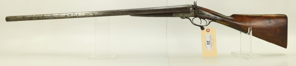 Lot #23 - Pritchett Mdl SxS Hammer Shotgun 10  Ga SN# None~~ 30” BBL, 46” OAL. Underlever