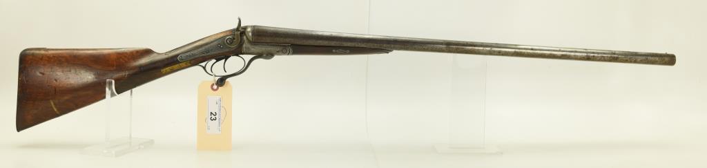 Lot #23 - Pritchett Mdl SxS Hammer Shotgun 10  Ga SN# None~~ 30” BBL, 46” OAL. Underlever